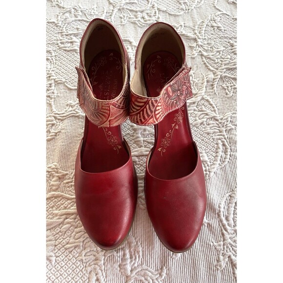 Spring Step L'Artiste Toolie Red Pump Ladies 42 /11 - Picture 12 of 13